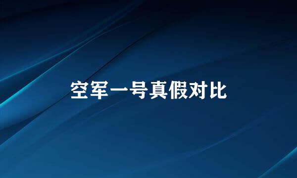 空军一号真假对比