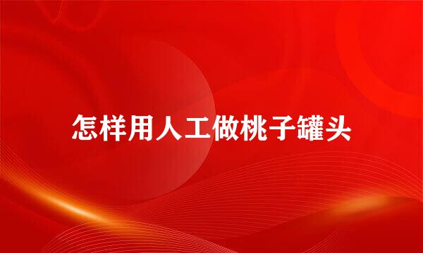 怎样用人工做桃子罐头