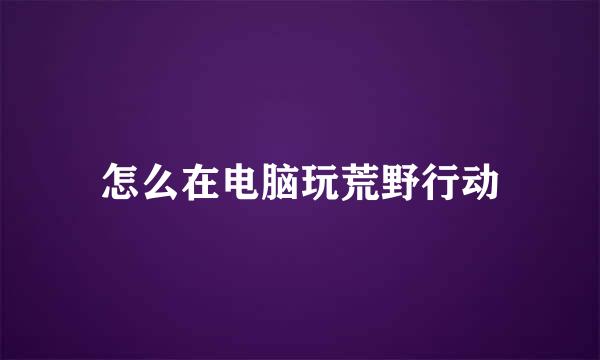 怎么在电脑玩荒野行动
