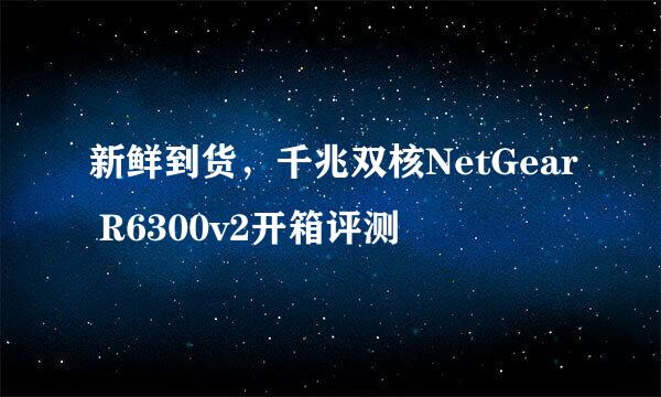 新鲜到货，千兆双核NetGear R6300v2开箱评测