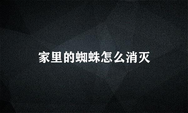 家里的蜘蛛怎么消灭