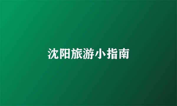 沈阳旅游小指南