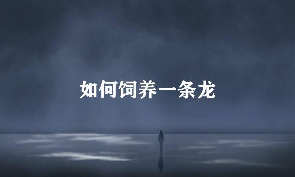 如何饲养一条龙