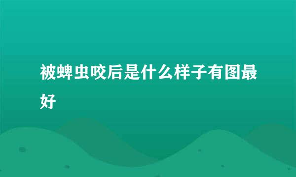 被蜱虫咬后是什么样子有图最好