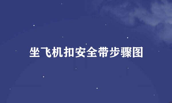 坐飞机扣安全带步骤图