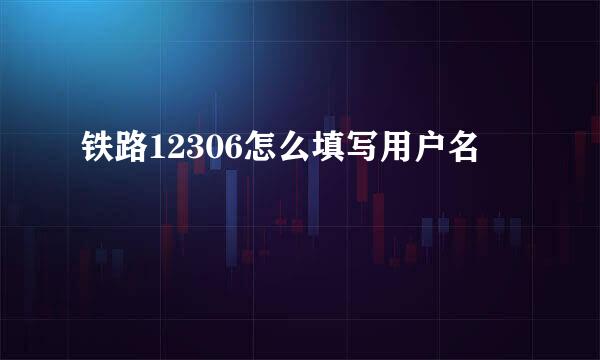铁路12306怎么填写用户名