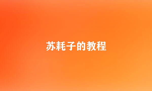 苏耗子的教程