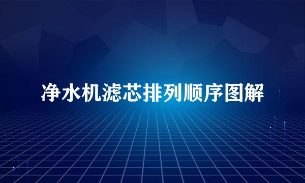 净水机滤芯排列顺序图解