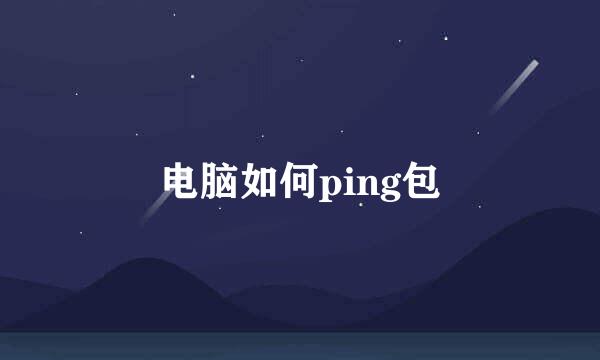 电脑如何ping包