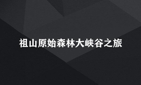 祖山原始森林大峡谷之旅