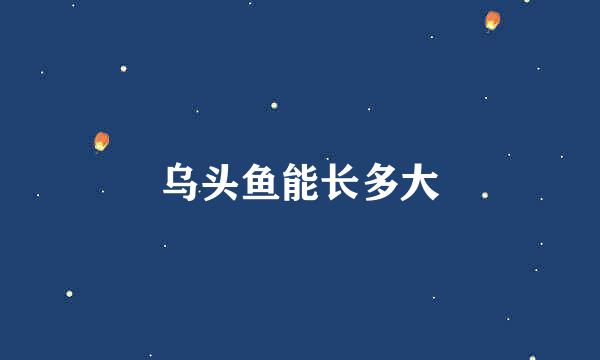 乌头鱼能长多大