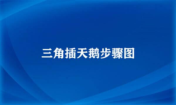 三角插天鹅步骤图