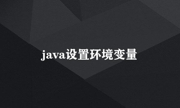 java设置环境变量