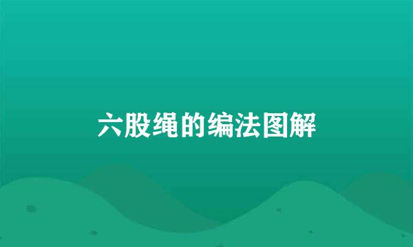 六股绳的编法图解