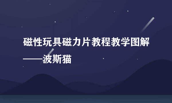 磁性玩具磁力片教程教学图解——波斯猫