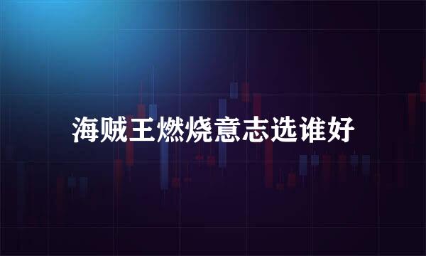 海贼王燃烧意志选谁好