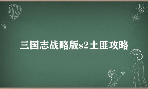 三国志战略版s2土匪攻略