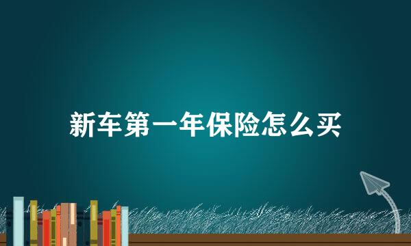 新车第一年保险怎么买