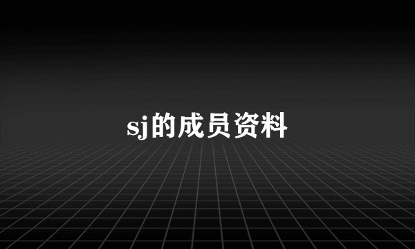 sj的成员资料