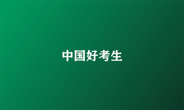 中国好考生