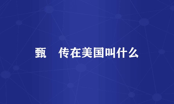 甄嬛传在美国叫什么