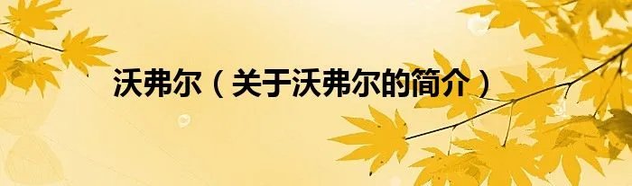 沃弗尔（关于沃弗尔的简介）