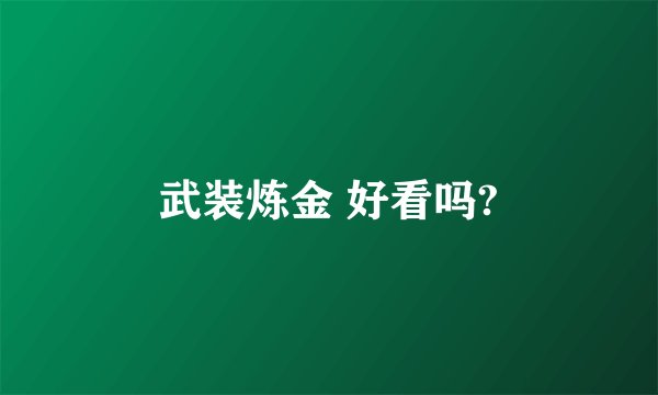 武装炼金 好看吗?
