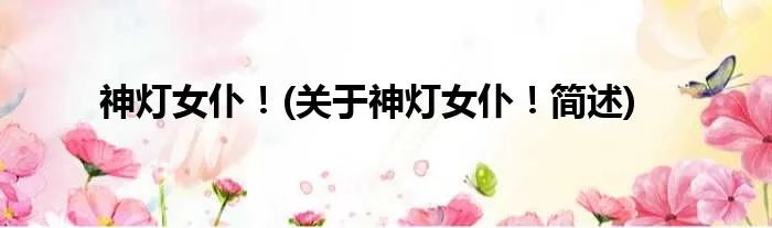 神灯女仆！(关于神灯女仆！简述)