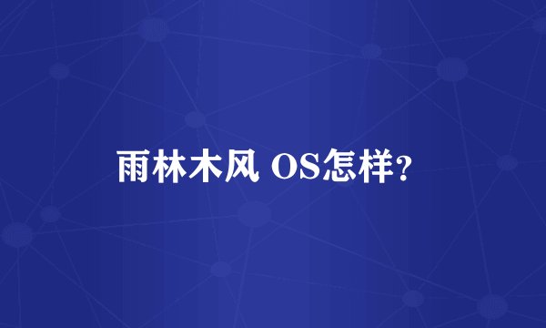 雨林木风 OS怎样？