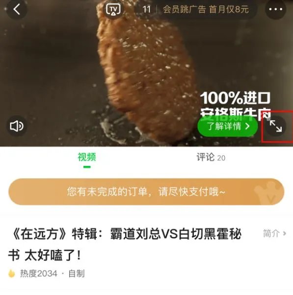 《爱奇艺》没有弹幕按钮原因介绍