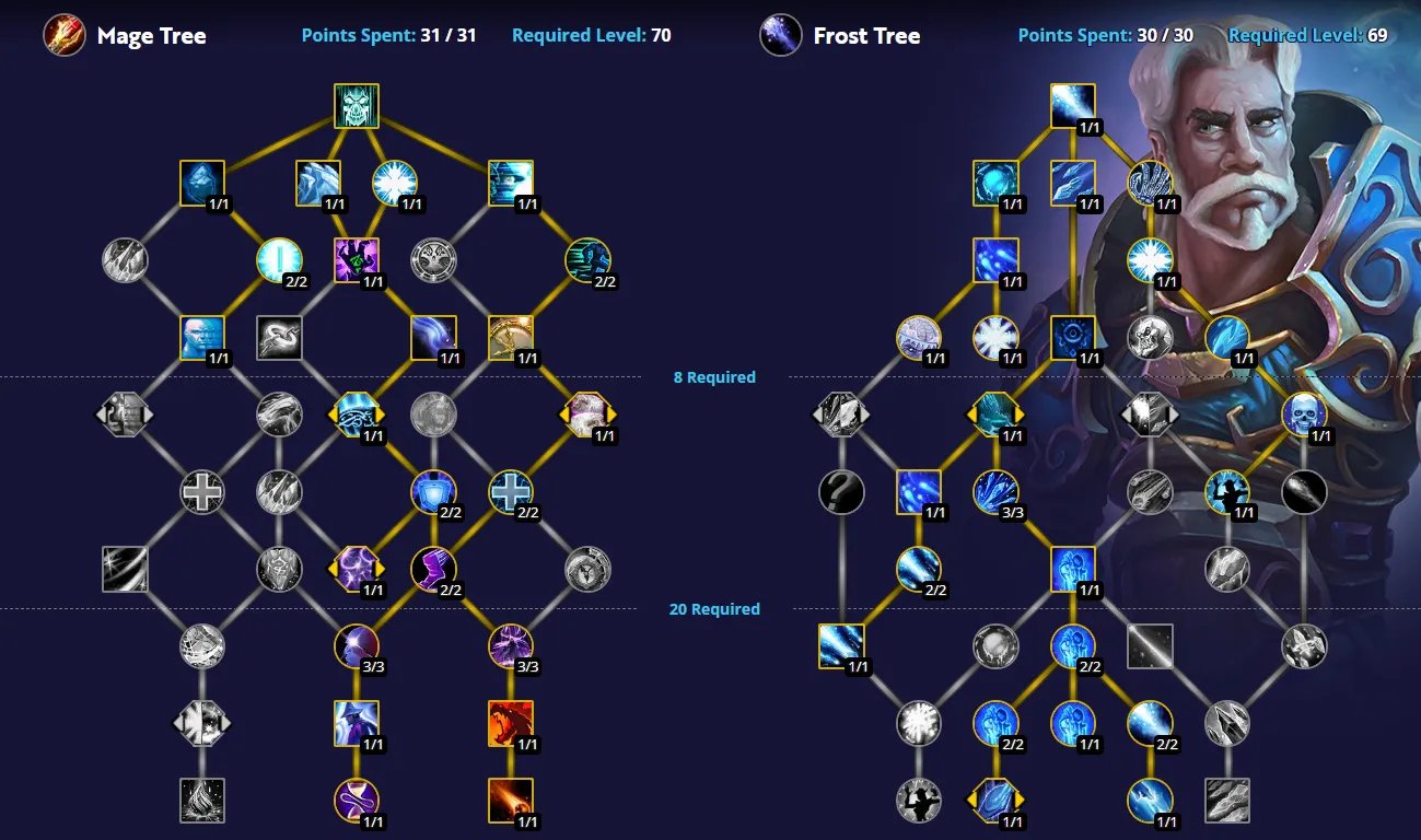 魔兽世界10.0冰法天赋加点
