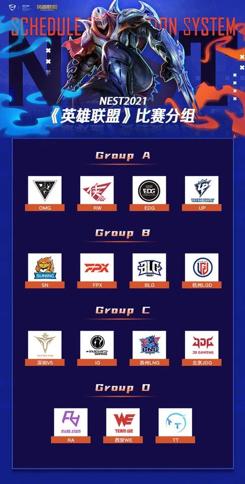 LOL2021NEST赛程