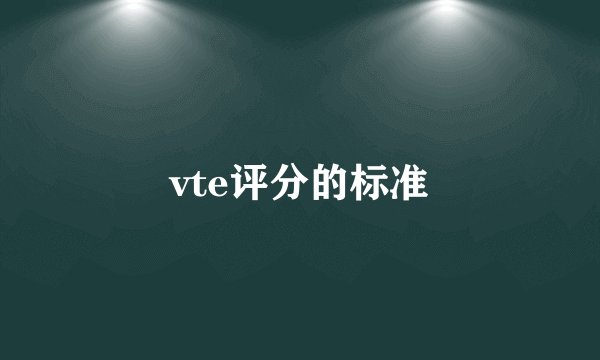 vte评分的标准