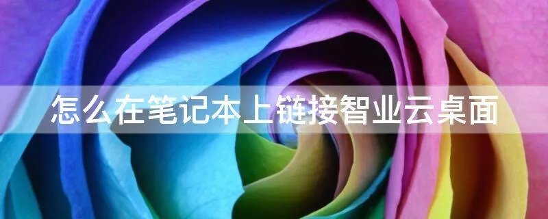 怎么在笔记本上链接智业云桌面