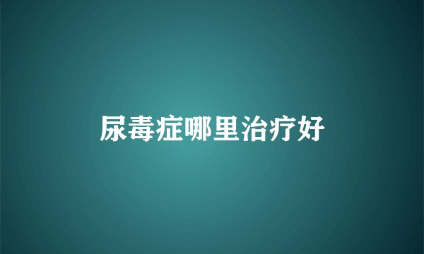 尿毒症哪里治疗好