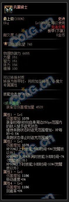 DNF110级诅咒套装属性介绍