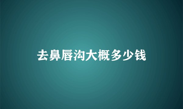 去鼻唇沟大概多少钱
