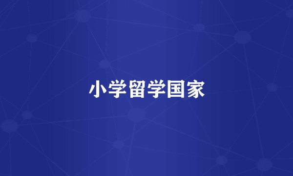 小学留学国家