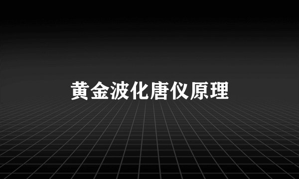 黄金波化唐仪原理