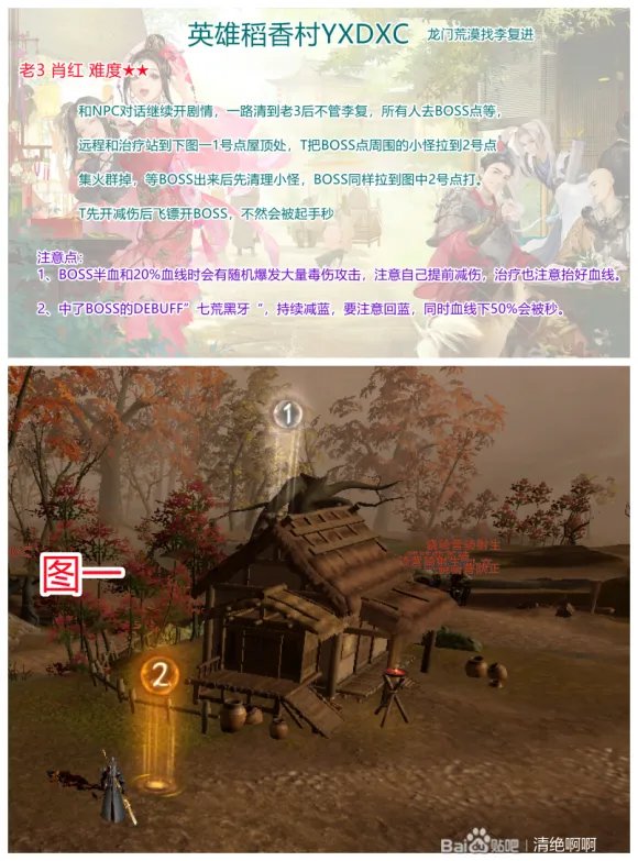 《剑网3怀旧服》英雄风雨稻香村打法攻略