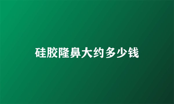 硅胶隆鼻大约多少钱