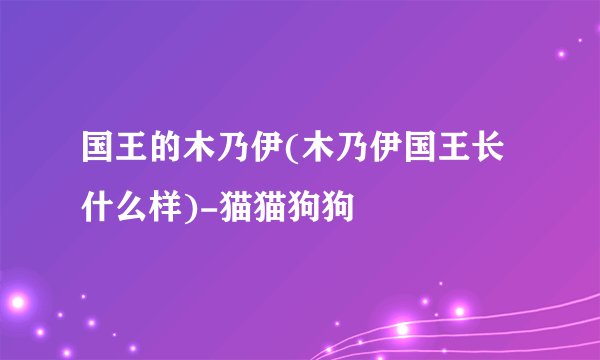 国王的木乃伊(木乃伊国王长什么样)-猫猫狗狗