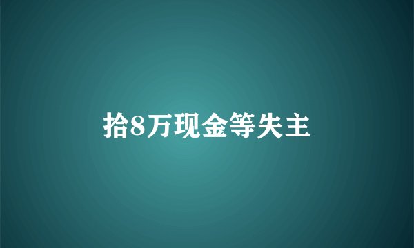 拾8万现金等失主