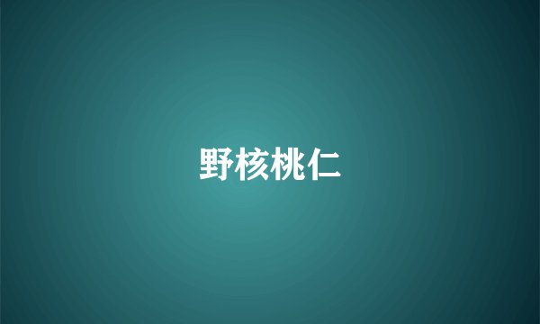 野核桃仁