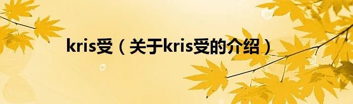 kris受（关于kris受的介绍）
