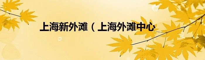 上海新外滩(上海外滩中心
