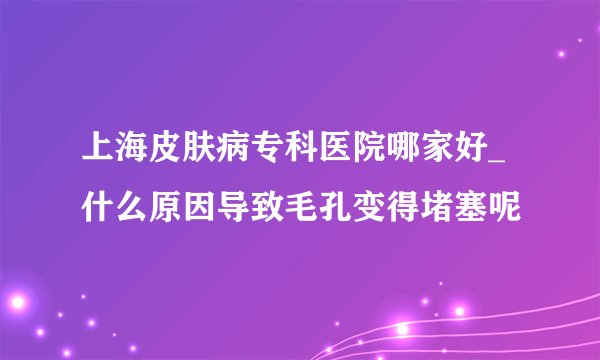 上海皮肤病专科医院哪家好_什么原因导致毛孔变得堵塞呢