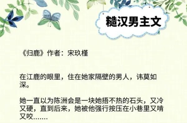 高质量糙汉文小说推荐