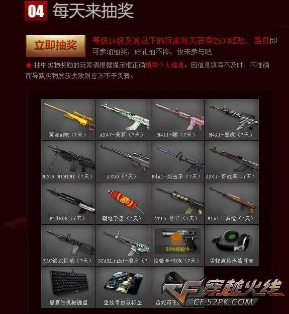 CF官网活动 穿越火线冲级计划启动