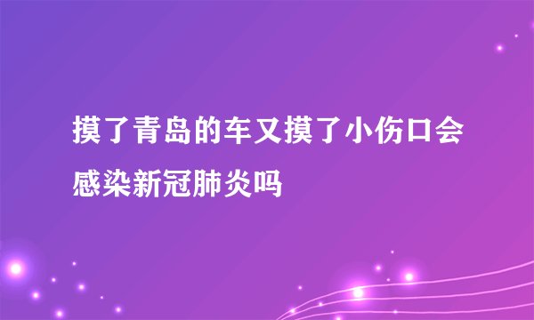 摸了青岛的车又摸了小伤口会感染新冠肺炎吗